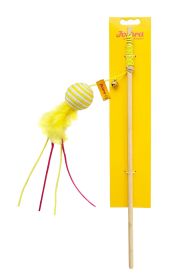 WĘDKA DLA KOTA Z PIÓREM I DZWONKIEM