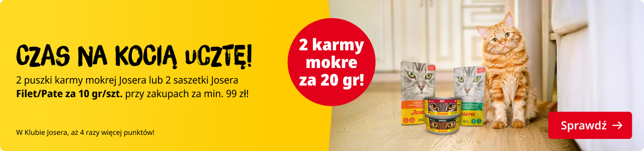 Josera promocja 2 x saszetki lub 2 x puszki dla kota